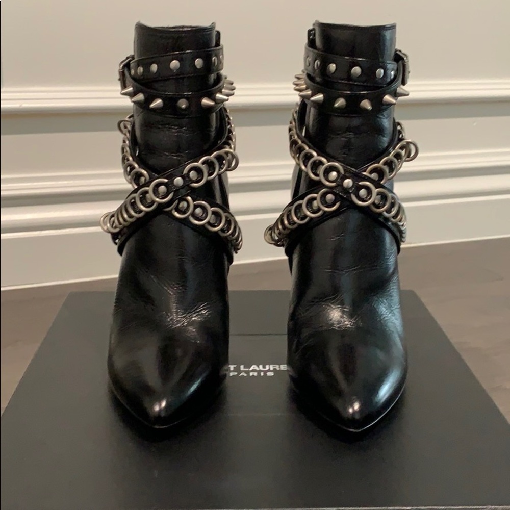 Saint Laurent fetish ankle boots